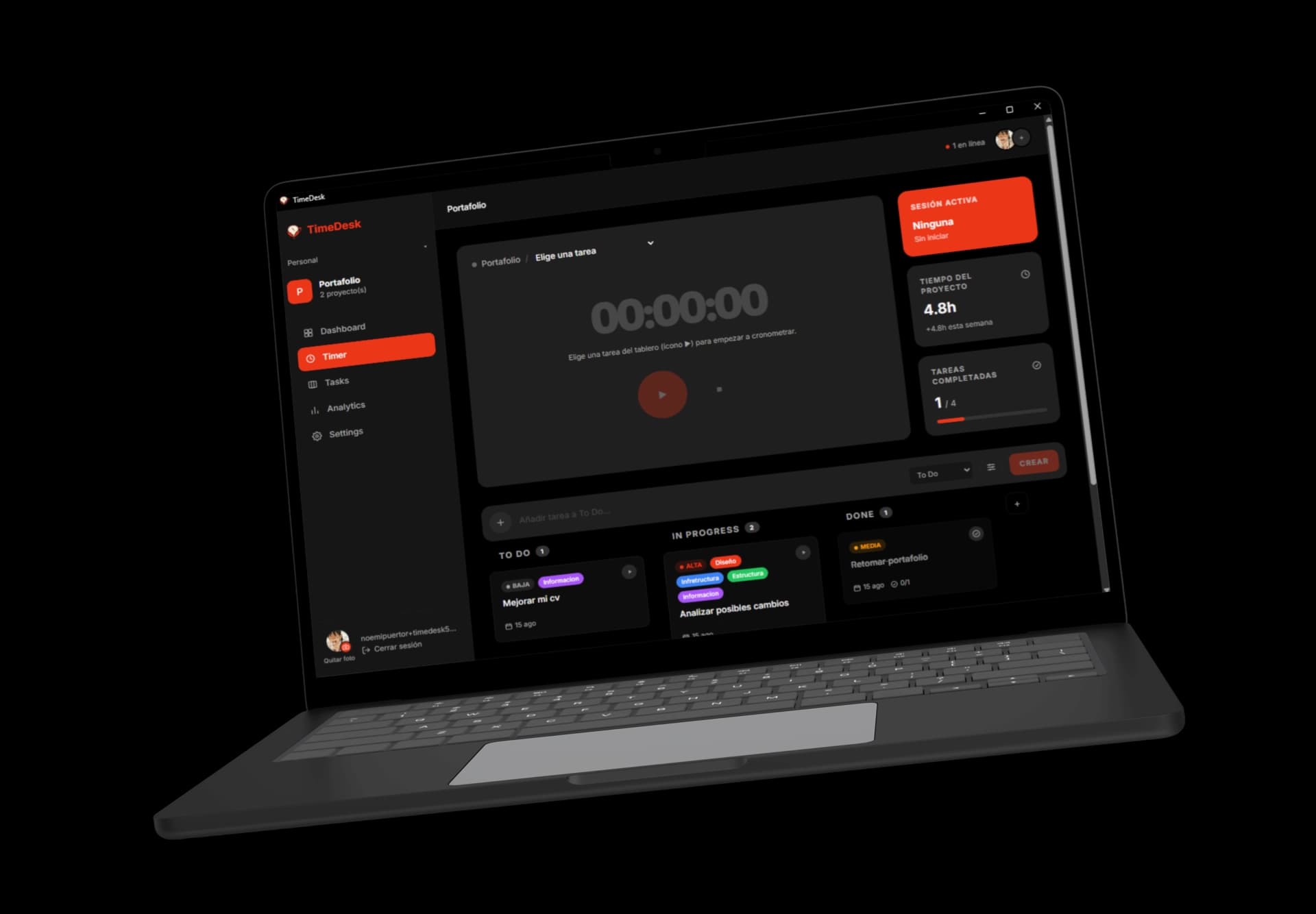 TimeDesk app preview