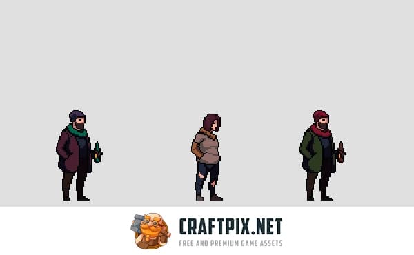 Homeless character sprite sheet used in Health Pills