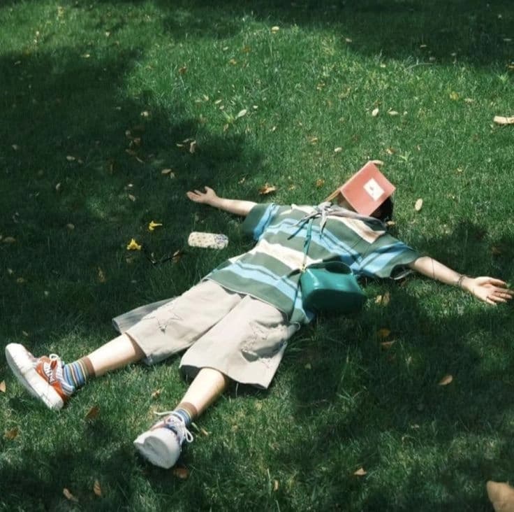 Person lying in the grass