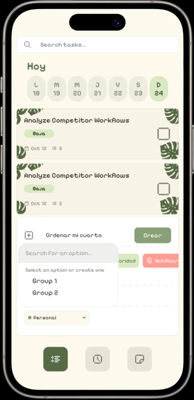 Neki app screen