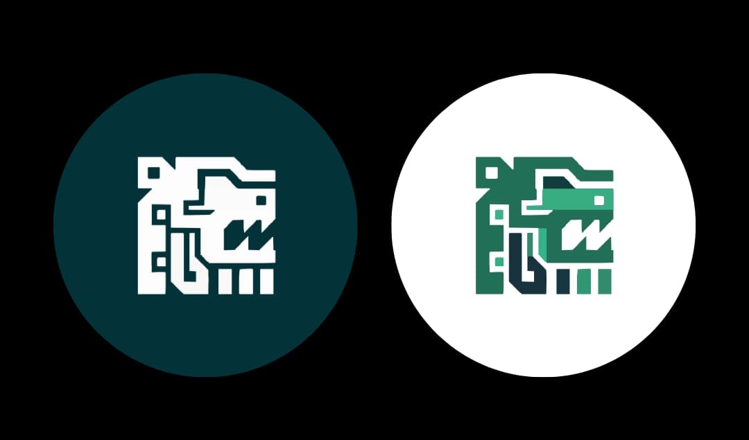 Kaan icon in two color treatments
